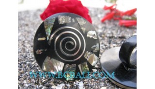 Stainless Spiral And Paua Rings
