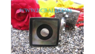 Steel Finger Rings Shell Resin