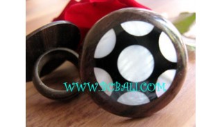 Wooden Combination Shell Ring