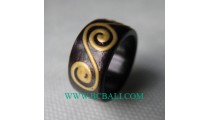 Wooden Painted Finger Rings