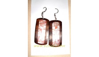 Bali Wooden Shell Earring