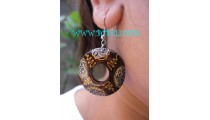 Ball Painted Wood Earring