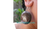 Ball Steel Wooden Sono Earring