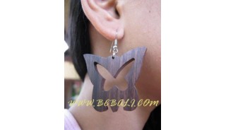 Butterfly Wooden Earrings