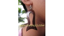 Carved Wooden Coco Earrings