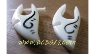 Carving Bone Earring