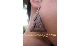 Coco Wood Filigree Earrings