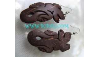 Coco Wooden Earrings Animal