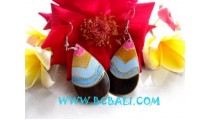 Colored Wood Earrings