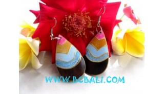 Colored Wood Earrings