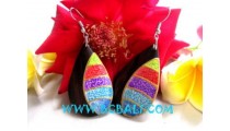 Colorful Wood Earring