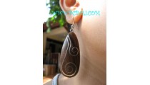 Earring With Stainless Wooden