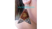 Fashion Earring Wooden Painted