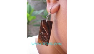 Indo Wood Steel Earring