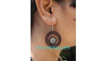 Ladies Earring Wooden Shells