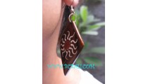 Ladies Wooden Earring Painted