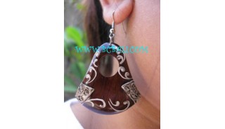 New Fashion Wood Earring Painted