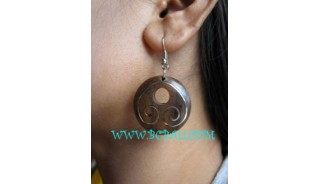 Organic Wooden Earring Steel