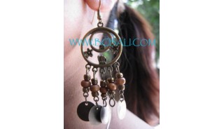 Party Earrings With Woods