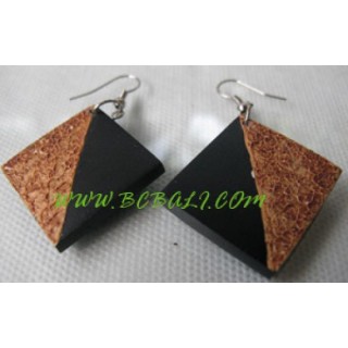 Square Wooden Earring