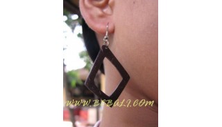 Square Wooden Earrings