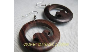 Teak Wood Earring Dangling