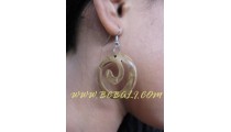 Tribal Carved Coco Earring