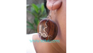 Unique Wooden Steel Earring