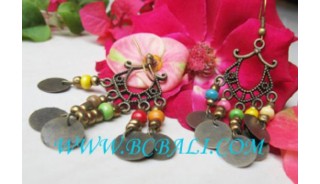 Wood Bead Earring