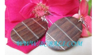 Wood Stainless Earring