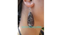 Wooden Craft Earring Steel