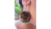 Wooden Craft Steel Earring