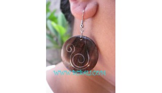 Wooden Craft Steel Earring