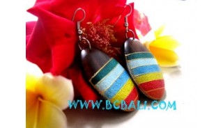 Wooden Earring Hand Painting