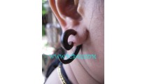 Wooden Earring Spiral