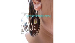 Wooden Fashion Earring Painting