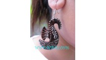 Wooden Painted Animal Earring