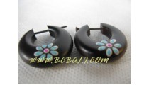 Wooden Painted Earring