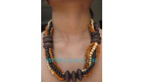 Beads Wood Necklaces Choker
