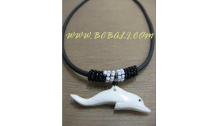 Bone Necklace Carved