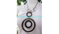 Circle Wood Necklaces