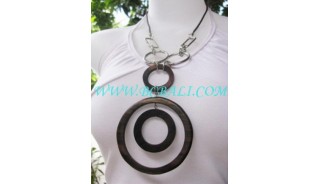 Circle Wood Necklaces