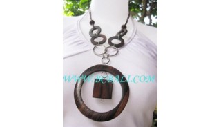 Circle Wooden Necklaces