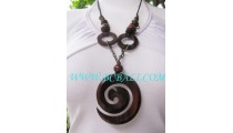 Circular Wooden Necklaces