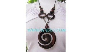 Circular Wooden Necklaces