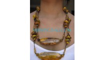 Fashion Accessories Wooden Painting Necklaces