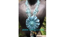 Floral Leather Necklaces