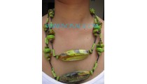 Hand Made Wooden Painting Necklaces