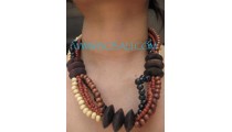 Natural Wooden Beaded Necklaces