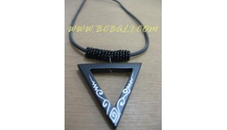 Painted Wood Necklace
